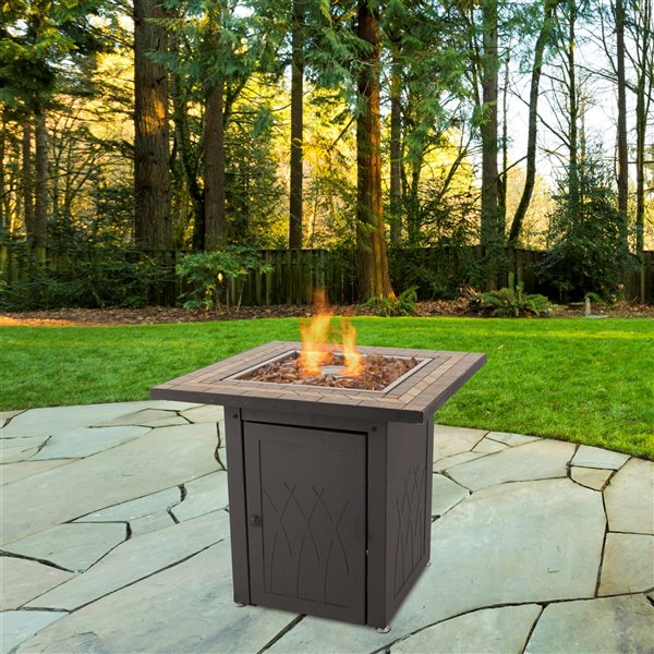 pleasant hearth outdoor propane fire pit