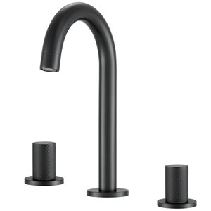 Ancona Industria Widespread Bathroom Sink Faucet - 2-Handle - Matte Black