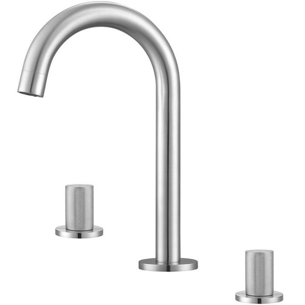 Ancona Industria Widespread Bathroom Sink Faucet - 2-Handle - Brushed Nickel