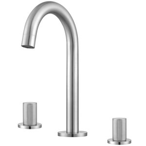Ancona Industria Widespread Bathroom Sink Faucet - 2-Handle - Brushed Nickel