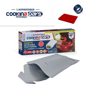 Pochette de cuisson réutilisable COOKINA PAKS Parchminum, 20 cm x 30 cm