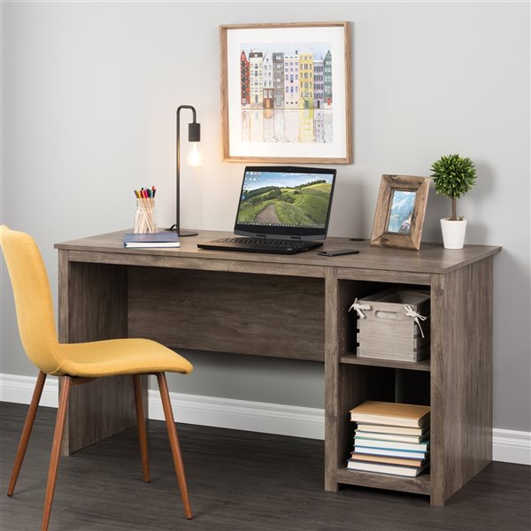 gray desk for home office