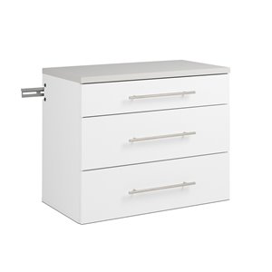 Prepac HangUps 3-Drawer Base Storage Cabinet - White