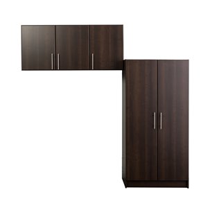 Prepac Elite 2-Piece Storage Set - 86-in - Espresso