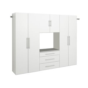 Prepac HangUps 4-Piece Storage Cabinet Set - 90-in - White