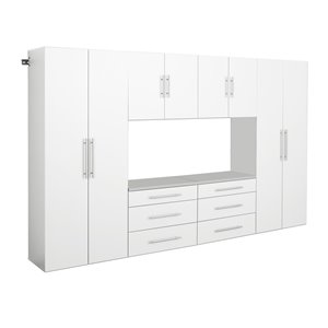 Prepac HangUps 6-Piece Storage Cabinet Set - 120-in - White