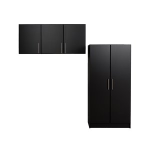 Prepac Elite 2-Piece Storage Set - 86-in - Black