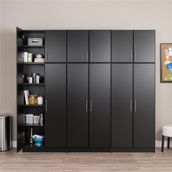 Prepac Elite 96-in Black 6-Piece Storage Set