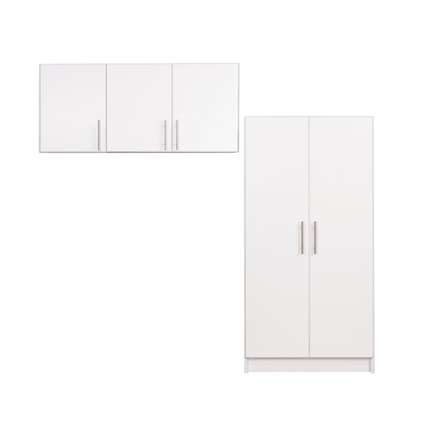 Prepac Elite 2-Piece Storage Set - 86-in - White