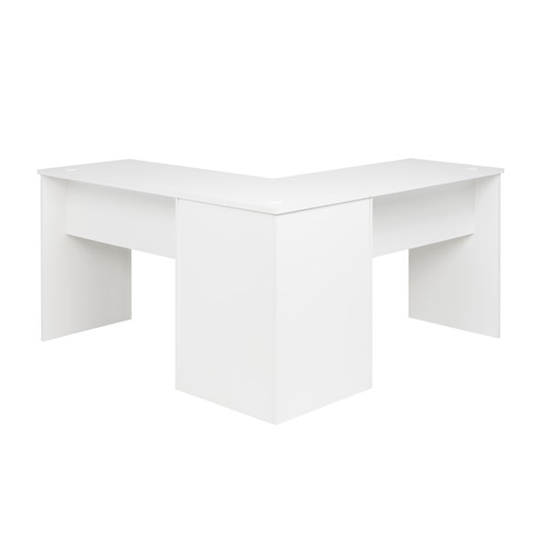 Prepac L-shaped Office Desk - 56-in - White