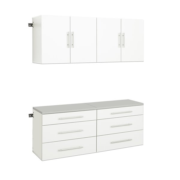 Armoire accrochable HangUps à 4 pièces de Prepac, 60 po, blanc