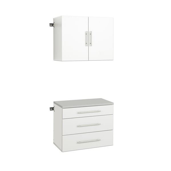 Armoire accrochable HangUps à 2 pièces de Prepac, 30 po, blanc