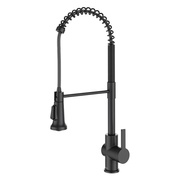 Kraus Britt Commercial Style Pull-Down Kitchen Faucet - Matte Black