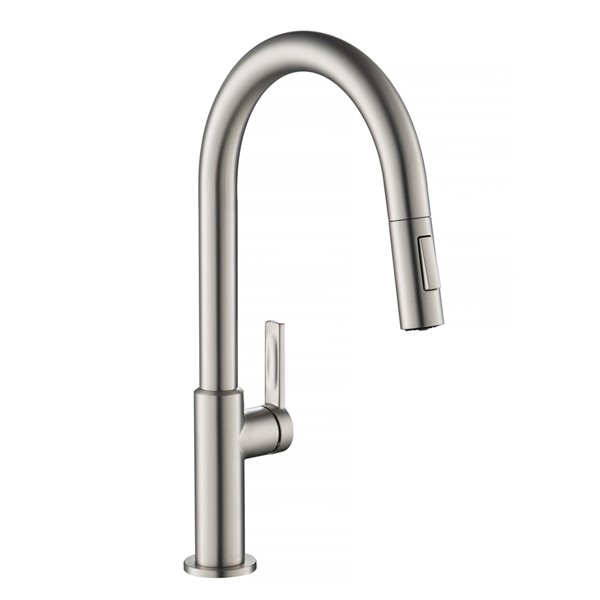 Kraus Oletto Single Handle Pull-Down Kitchen Faucet - Stainless Steel ...