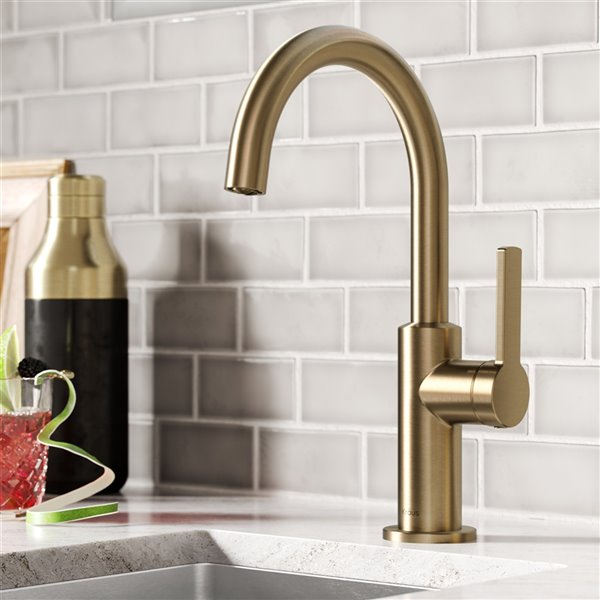 Kraus Oletto Single Handle Bar Faucet - Antique Champagne Bronze