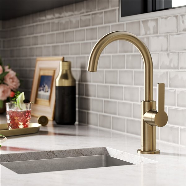 Kraus Oletto Single Handle Bar Faucet Antique Champagne Bronze KPF