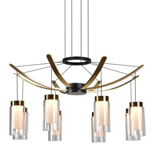 Lustre Genoa de VONN Lighting à lumière DEL, 24 po, noir