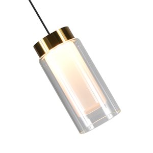 Luminaire suspendu Genoa de VONN Lighting à lumière DEL, 5 po, noir