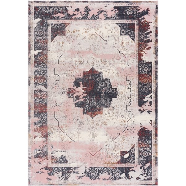 Segma Shiruki Katya Rectangular Area Rug - Machine-Made - Pink - 5-in x 8-in