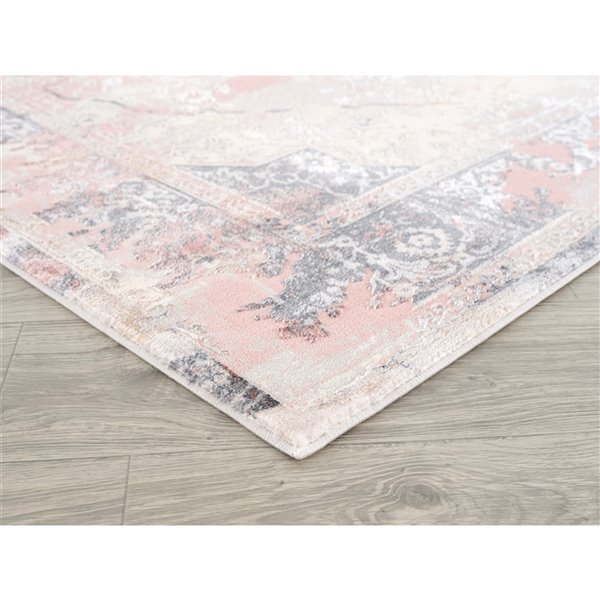 Segma Shiruki Katya Rectangular Area Rug - Machine-Made - Pink - 5-in x 8-in