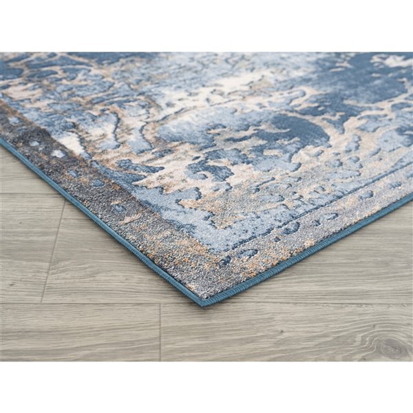 Segma Shiruki Kylie Rectangular Area Rug MachineMade Blue 8in x
