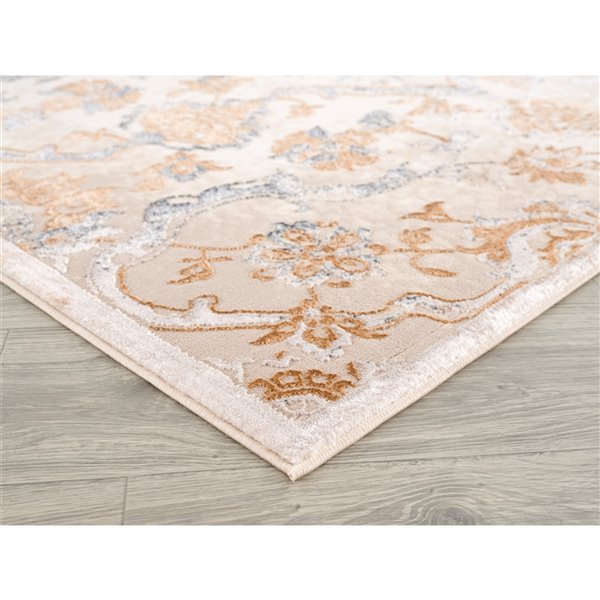 Segma Shiruki Ashanti Rectangular Area Rug - Machine-Made - Off-white - 8-in x 11-in