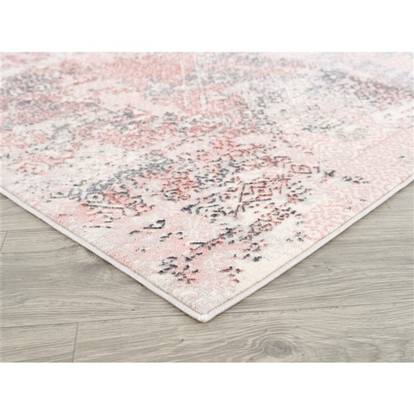 Segma Shiruki Kiera Rectangular Area Rug - Machine-Made - Grey/Silver - 5-in x 8-in