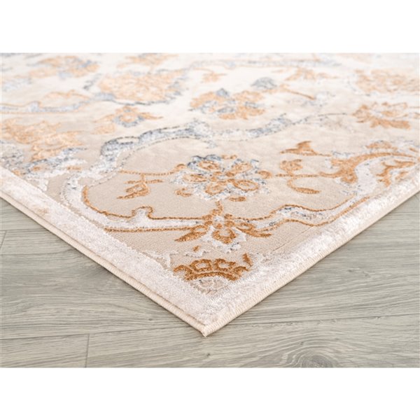 Segma Shiruki Ashanti Rectangular Area Rug - Machine-Made - Off-white - 5-in x 8-in