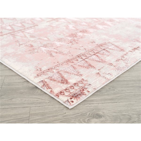 Segma Shiruki Aaliyah Rectangular Area Rug - Machine-Made - Pink - 5-in x 8-in