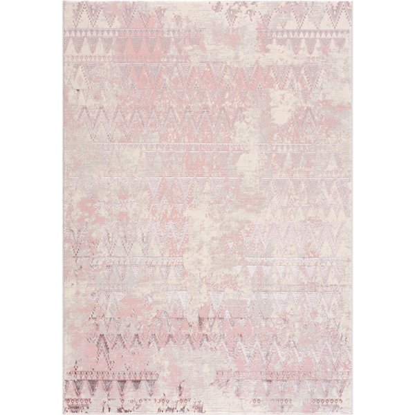 Segma Shiruki Aaliyah Rectangular Area Rug - Machine-Made - Pink - 5-in x 8-in