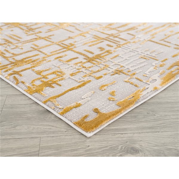 Segma Shiruki Louise Rectangular Area Rug - Machine-Made - Yellow - 5-in x 8 -in