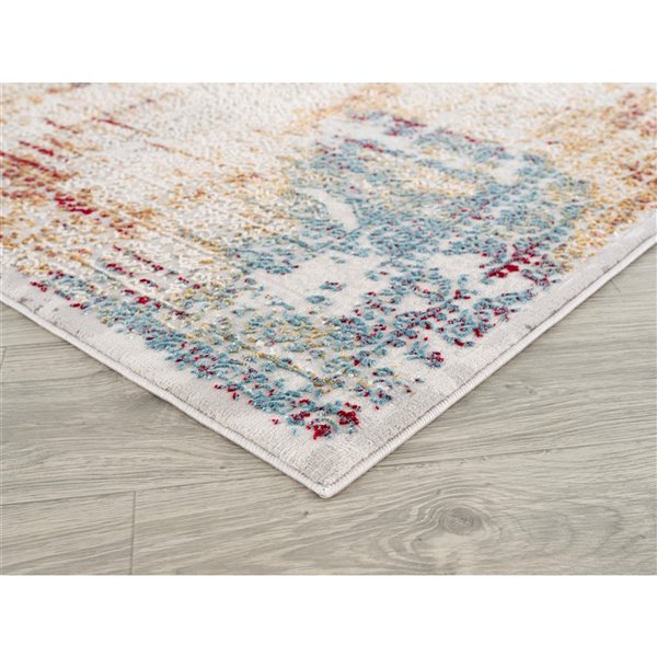 Segma Shiruki Linda Rectangular Area Rug - Machine-Made - Off-white - 8-in x 11-in