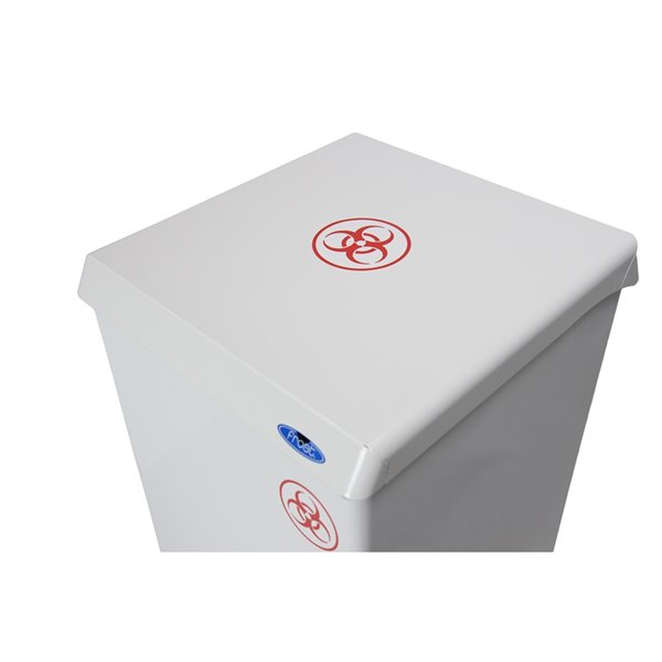 Frost 305 Commercial/Residential Biohazard Container - 95.1-L - White Steel