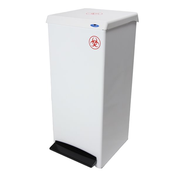 Frost 305 Commercial/Residential Biohazard Container - 95.1-L - White Steel