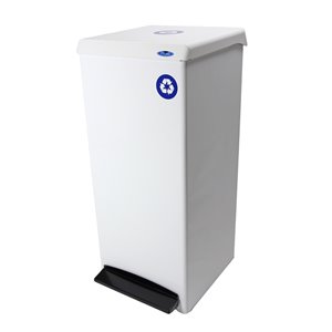 Frost 305 Commercial/Residential Recycling Bin - 95.1-L - White Steel