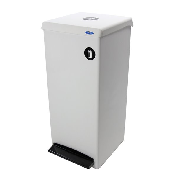 Frost 305 Commercial/Residential Waste Receptacle - 95.1-L - White Steel