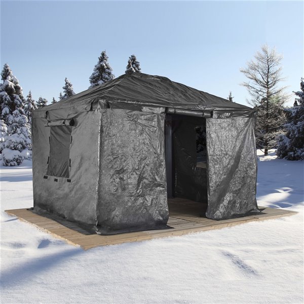 Housse d'hiver Plus pour abri-soleil de Sojag, 12 pi x 12 pi, gris