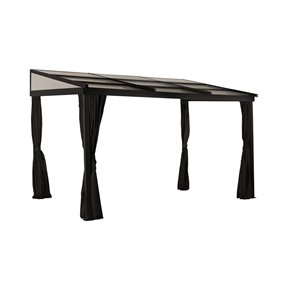 Abri-soleil mural Budavar de Sojag, 10 pi x 12 pi, noir