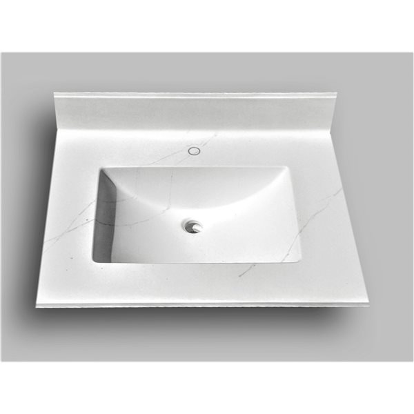 The Marble Factory Carrara, 25 White Bathroom Vanity Top