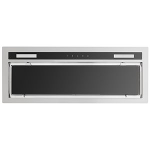 Hotte de cuisine sous-armoire Florida d'AVG, 600 PCM, 30 po, acier inoxydable et verre noir