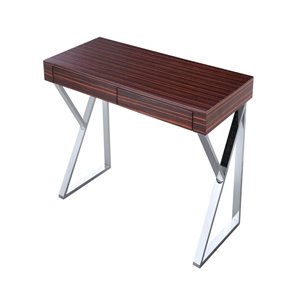 Plata Import Maca Wood Desk - 30-in x 48-in - Ebony