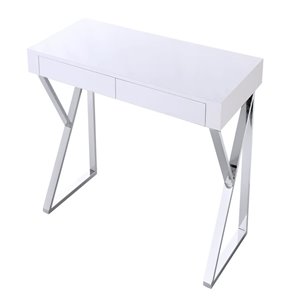 Plata Import Maca Wood Desk - 30-in x 48-in - White