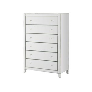 Plata Import Meiry Modern Mirror Dresser - 20-in x 57-in - Gray/Silver