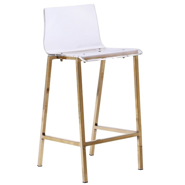 Plata Import Sasha Modern Stool with - Set of 2 - Gold