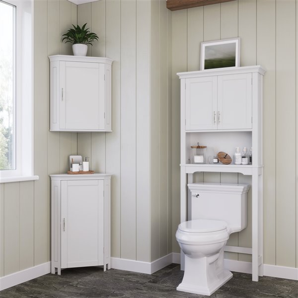 Riverridge Home Somerset Corner Wall Cabinet White 06 138 Rona