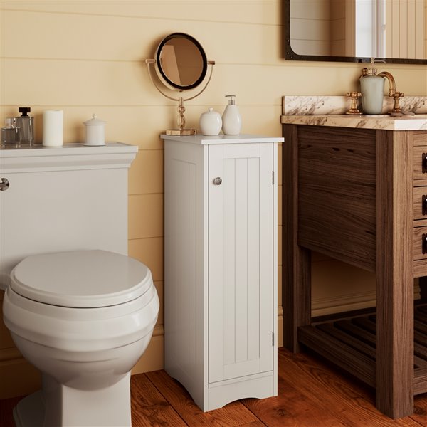 RiverRidge Home Ashland Slim Single Door Cabinet - White