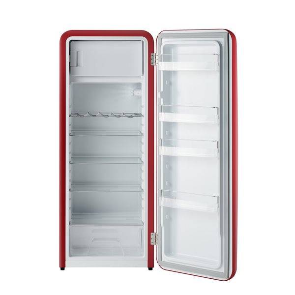iio Retro Single Door Refrigerator with Freezerette 10 cu. ft. Red
