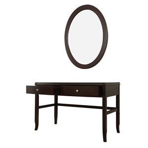 Domus Vita Design Abigail 2-Drawer Vanity Table with Mirror