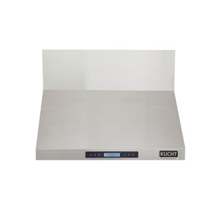 Hotte de cuisine murale  Professional de KUCHT avec conduit, 900 PCM, 30 po, acier inoxydable