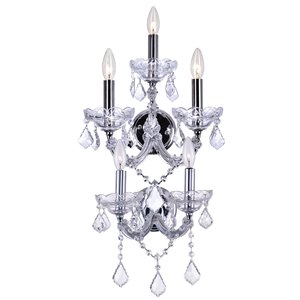 CWI Lighting Maria Theresa Traditional Wall Sconce - 5-Light - Chrome